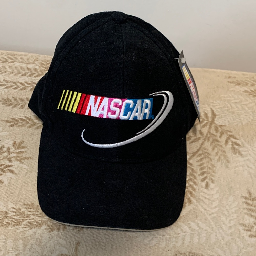 Black Cap with Colorful NASCAR Logo